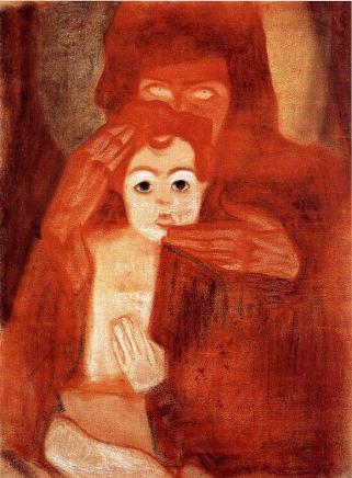 mother-and-child-madonna-1908 Egon Schiele